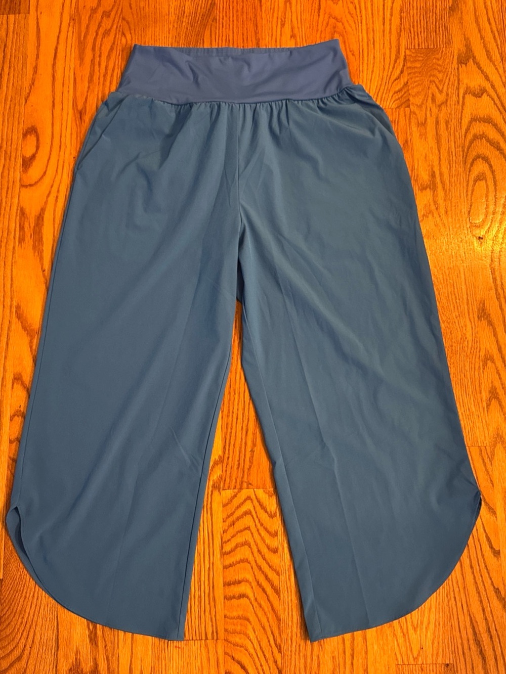 HALARA Slate Blue Wide-Leg High-Waist Track Pants